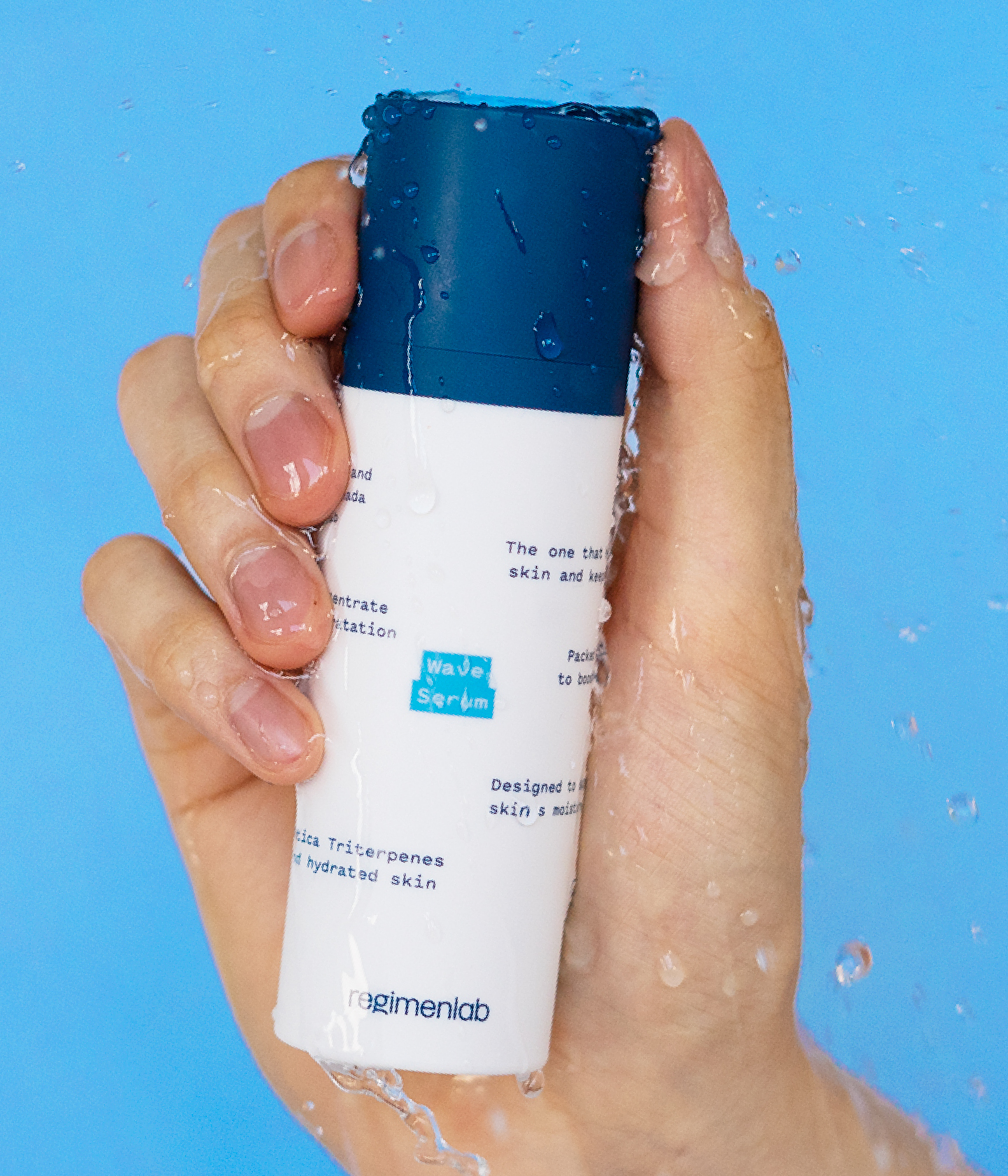 Wave Serum Bottle In Hand